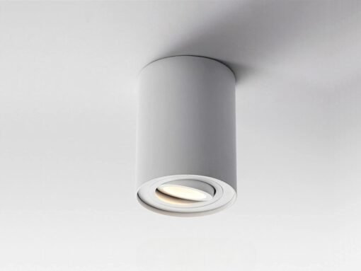 GU10 Surface-mounted spot fixture cylinder sand white tiltable large