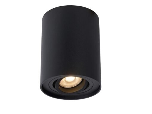 GU10 Surface-mounted spot fixture cylinder sand black tiltable large