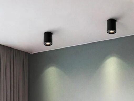 GU10 Surface-mounted spot fixture cylinder sand black tiltable large - Image 2