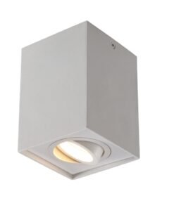 GU10 Surface-mounted spotlight fixture rectangular sand white tiltable large