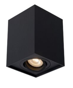 GU10 Surface-mounted spotlight fixture rectangular sand black tiltable large