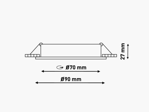 GU10 recessed fixture sand black with lamp holder - Image 9
