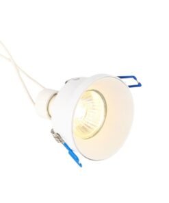 Alternative view of GU10 Recessed design fixture cylinder sand white with lamp holder