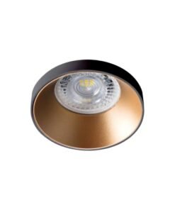 GU10 Recessed design fixture cylinder sand gold and black with lamp holder