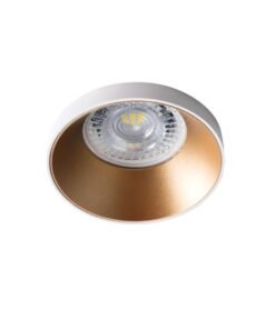 GU10 Recessed design fixture cylinder sand gold and white with lamp holder