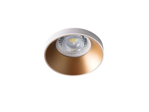 GU10 Recessed design fixture cylinder sand gold and white with lamp holder