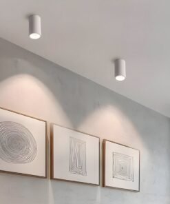 Alternative view of GU10 Surface mounted spotlight fixture cylinder sand white