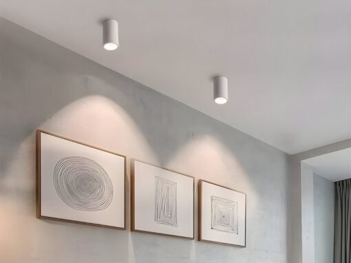 GU10 Surface mounted spotlight fixture cylinder sand white - Image 2