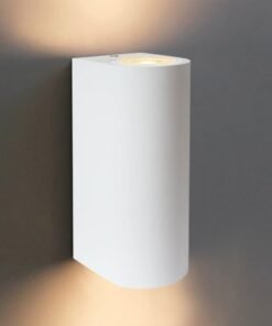 Alternative view of Wall lamp modern semi-circular GU10 duo fitting sand white waterproof