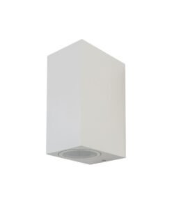 Wall lamp modern rectangular GU10 duo fitting sand white waterproof