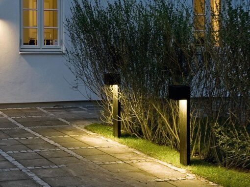 Garden lamp rectangular GU10 fitting sand black waterproof - Image 2