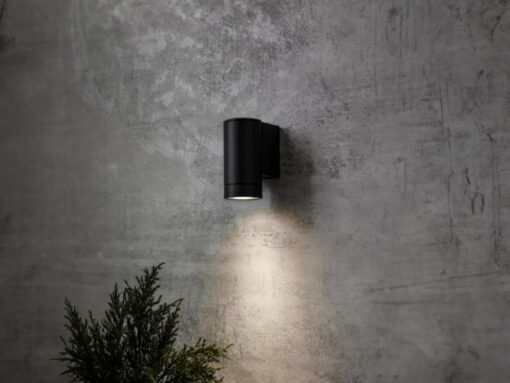 Wall lamp Cylinder GU10 fitting sand black waterproof - Image 3