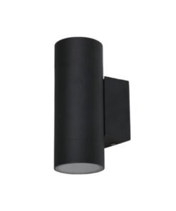 Wall lamp Cylinder GU10 duo fitting sand black waterproof
