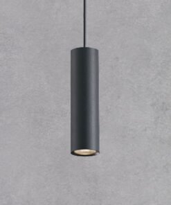 Alternative view of GU10 Decorative Hanging lamp cylinder 24cm sand black