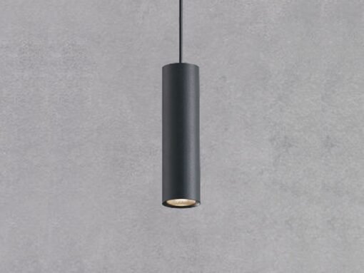 GU10 Decorative Hanging lamp cylinder 24cm sand black - Image 2