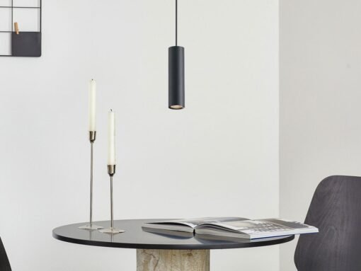 GU10 Decorative Hanging lamp cylinder 24cm sand black - Image 4