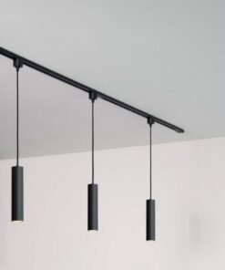 Alternative view of Track light spot GU10 Decorative Hanging lamp cylinder 24cm sand black