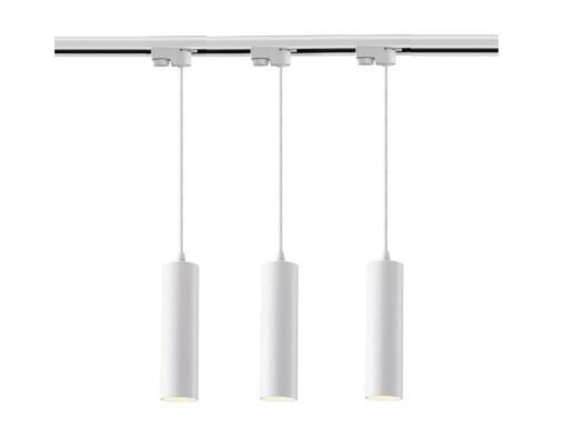 Track light spot GU10 Decorative Hanging lamp cylinder 24cm sand white - Image 2
