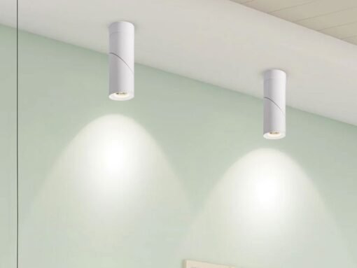 GU10 Surface-mounted spot fixture cylinder sand white rotatable - Image 4