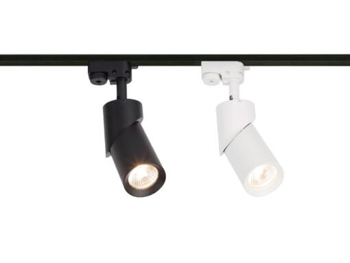 Track light spot GU10 fixture cylinder sand white rotatable - Image 4