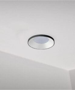 Alternative view of GU10 Recessed design fixture cylinder sand white and black with lamp holder