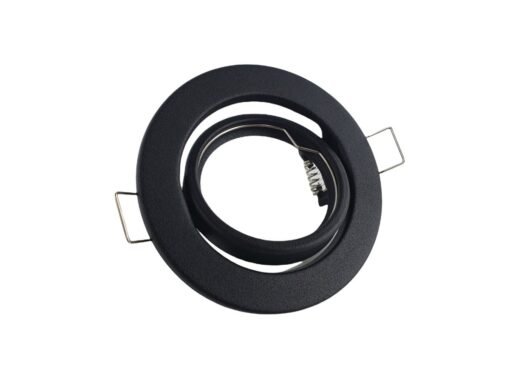 GU10 recessed fixture sand black with lamp holder