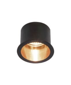 GU10 Recessed design fixture cylinder sand gold and black with lamp holder