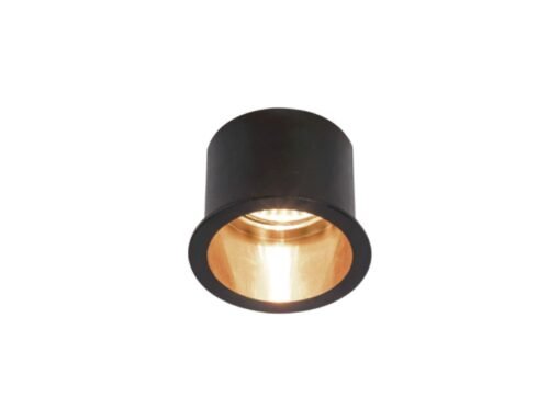 GU10 Recessed design fixture cylinder sand gold and black with lamp holder