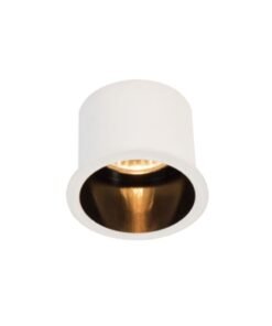 GU10 Recessed design fixture cylinder sand white and black with lamp holder