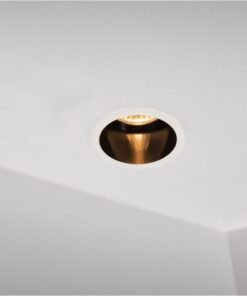 Alternative view of GU10 Recessed design fixture cylinder sand white and black with lamp holder