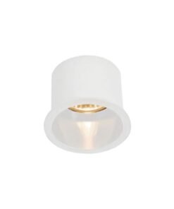 GU10 Recessed design fixture cylinder sand white with lamp holder