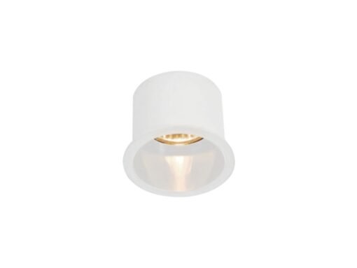 GU10 Recessed design fixture cylinder sand white with lamp holder