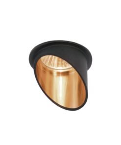 GU10 Recessed design fixture cylinder sand gold and black with lamp holder