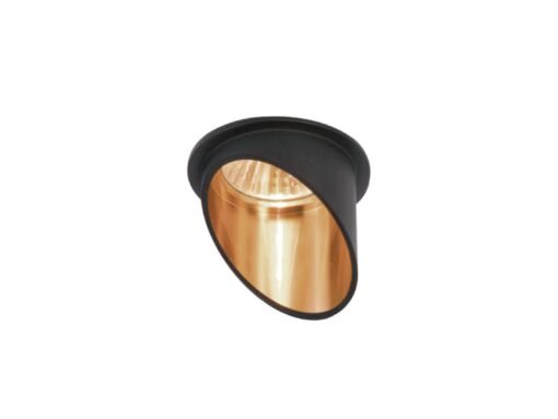GU10 Recessed design fixture cylinder sand gold and black with lamp holder