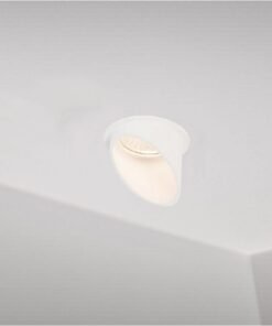 Alternative view of GU10 Recessed design fixture cylinder sand white with lamp holder