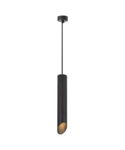 GU10 Decorative Hanging lamp cylinder sand black 30cm