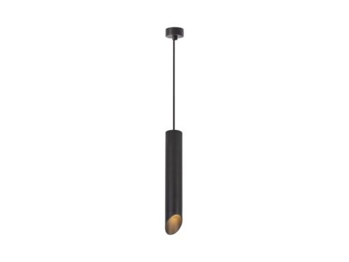 GU10 Decorative Hanging lamp cylinder sand black 30cm