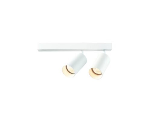 GU10 Surface-mounted spotlight fixture double cylinder sand white rotatable