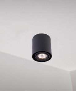 Alternative view of GU10 Surface-mounted spotlight fixture cylinder sand black tiltable