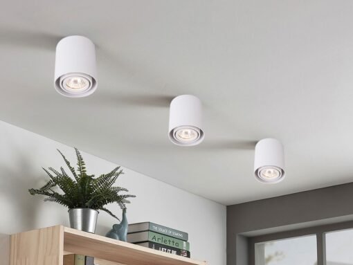 GU10 Surface-mounted spot fixture cylinder sand white tiltable - Image 3