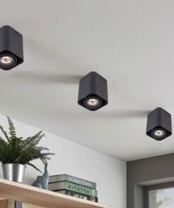 Alternative view of GU10 Surface-mounted spot fixture rectangular sand black tiltable