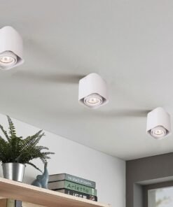 Alternative view of GU10 Surface-mounted spotlight fixture rectangular sand white tiltable