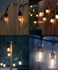 10 meters E27 Waterproof String Light connectable thick cable