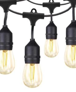 Alternative view of 10 meters E27 Waterproof String Light connectable thick cable