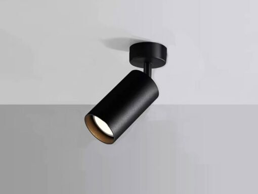 GU10 Surface-mounted spot fixture cylinder sand black rotatable
