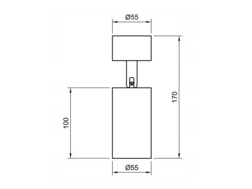GU10 Surface-mounted spot fixture cylinder sand black rotatable - Image 7