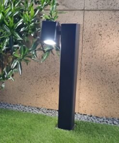 Alternative view of Garden lamp rectangular GU10 fitting sand black rotatable waterproof