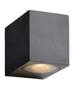 Wall lamp modern rectangular GU10 fitting sand black waterproof