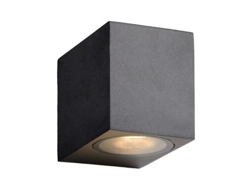 Wall lamp modern rectangular GU10 fitting sand black waterproof