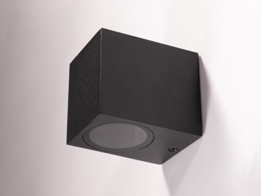 Wall lamp modern rectangular GU10 fitting sand black waterproof - Image 6